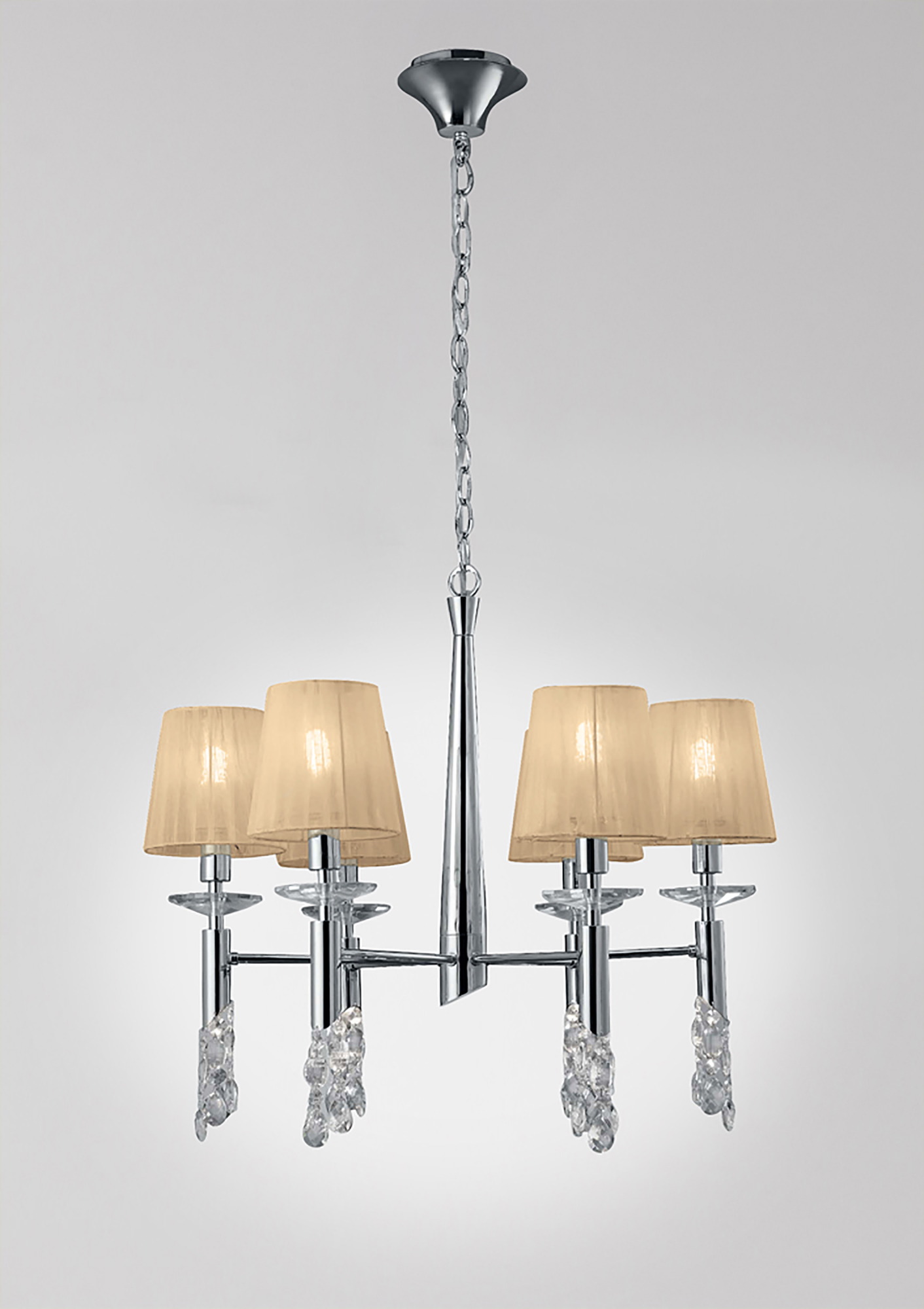 Tiffany Polished Chrome-Soft Bronze Crystal Ceiling Lights Mantra Shaded Crystal Fittings Tiffany Polished Chrome-Soft Bronze Crystal Ceiling Lights Mantra Shaded Crystal Fittings
